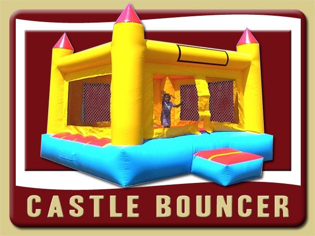 Castle Inflatable Moonwalk Party Rental Debary Red Blue Yellow