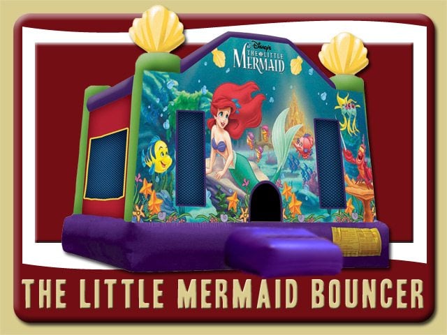 Disney Little Mermaid Bounce House Rental Deland Ariel puple red green