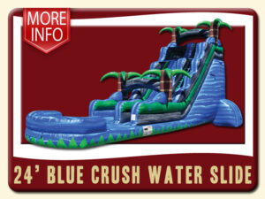 Blue Crush 24' Water Slide w/ Pool More Info - Tropical, Blue, Green & Palm Trees pool