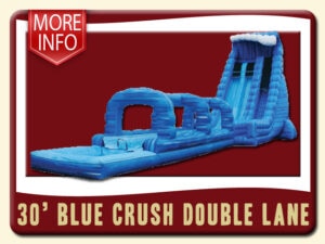 Blue Crush 30' Double Lane Water Slide, Pool & Slip More Info - Marble Blue w/ Giant Wave