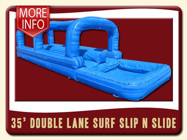 Double Lane Surf 35' Slip N Slide More Info - Pool, Blue Marble