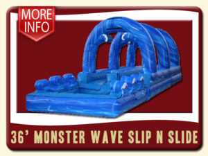 Monster Wave 36' slip n' slide More Info - Double Lanes, Pool, Blue & Marble Wave
