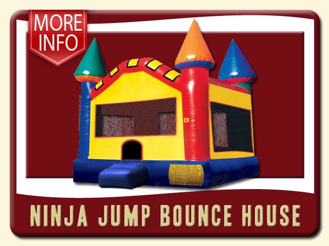 Ninja Jump Bounce Houses More Info - Classic Red, Yellow & Blue