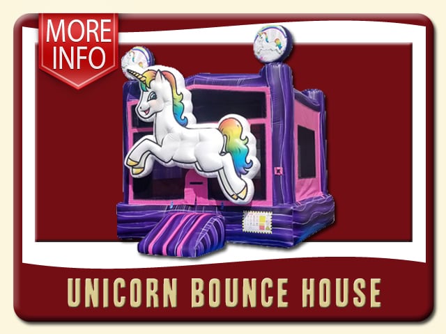 Unicorn 3d Bounce House Rental More Info- Pink & Purple