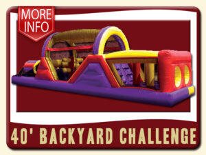 40' Backyard Challenge Obstacle Course Rental Info