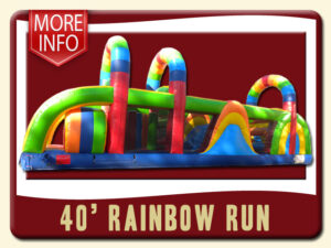 40' Rainbow Run Obstacle Course Rental Info