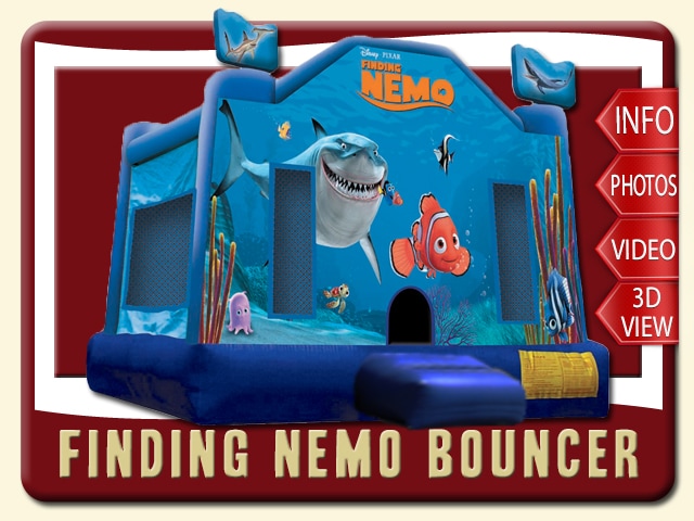 disney finding nemo bounce house rental price flo bruce squirt blue