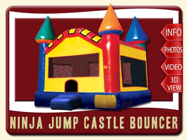 ninja jump castle inflatable rental price red blue yellow green