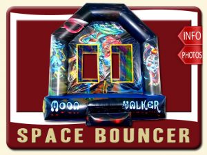 Space Bounce House Retnal, Alien, Astronaut, Blue