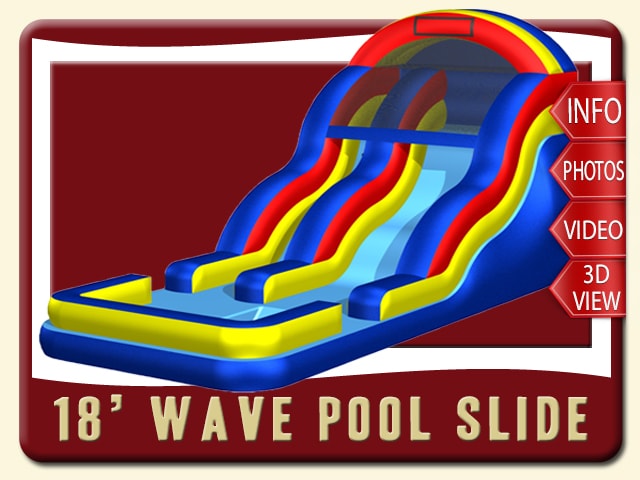 18 pool water slide rental daytona beach price blue red yellow