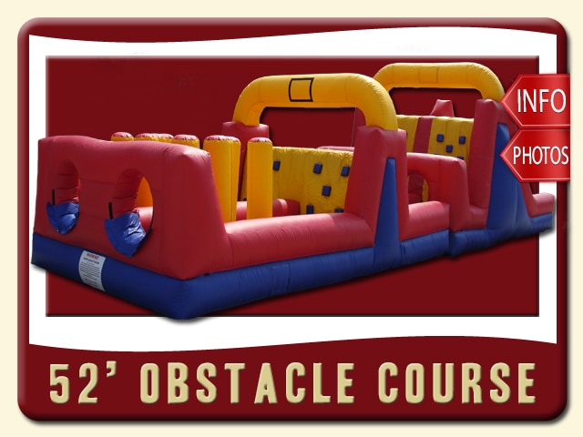 52 obstacle course inflatable rental hastings price blue red yellow