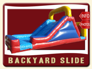 Backyard Water Slide Rental, Inflatable, Red, Blue, Yellow