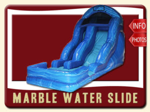 Marble Water Slide Rental, Pool, Inflatable, Blue