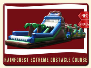 Rainforest Extreem Obstacle Course Water Slide Rock Wall