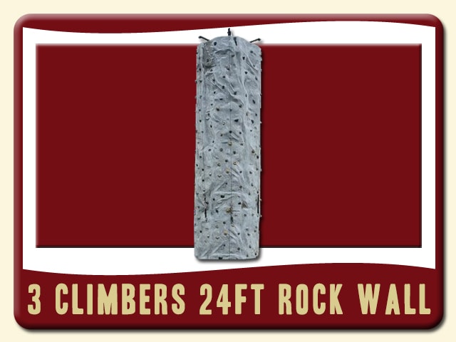 Three Climbers 24ft Rock Wall rental